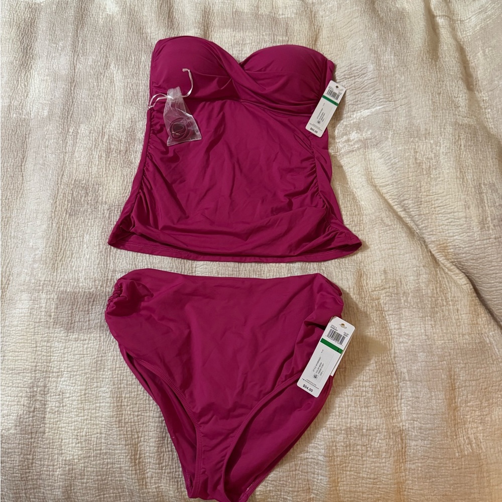 Anne Cole Fuchsia Bikini Set